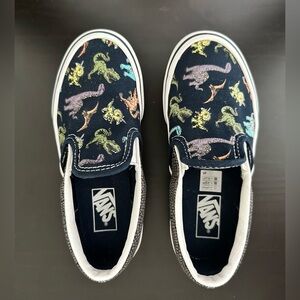 Vans Kids Dinosaur Slip-On Shoes - Dark Blue